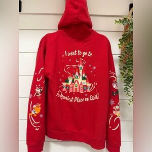 Disney Merriest Place on Earth Christmas Zip Up Hoodie